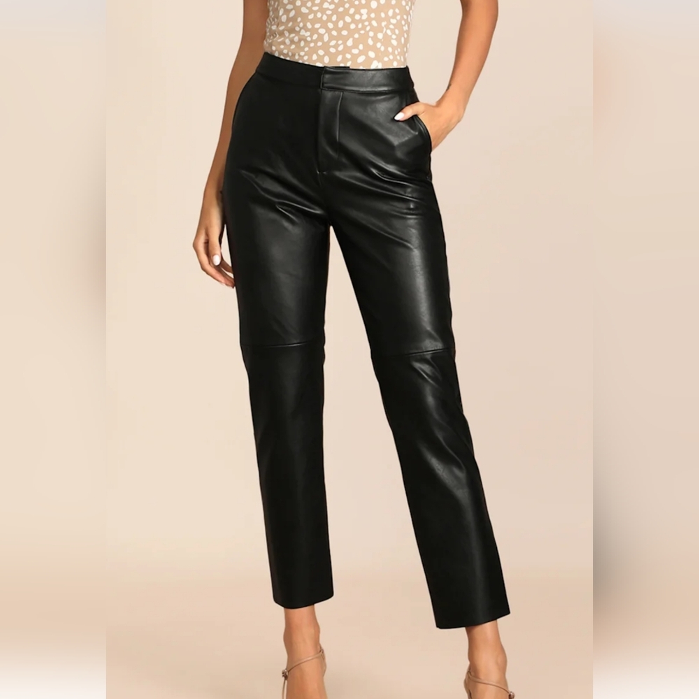 Lulus Open Minded Black Vegan Leather Pants
